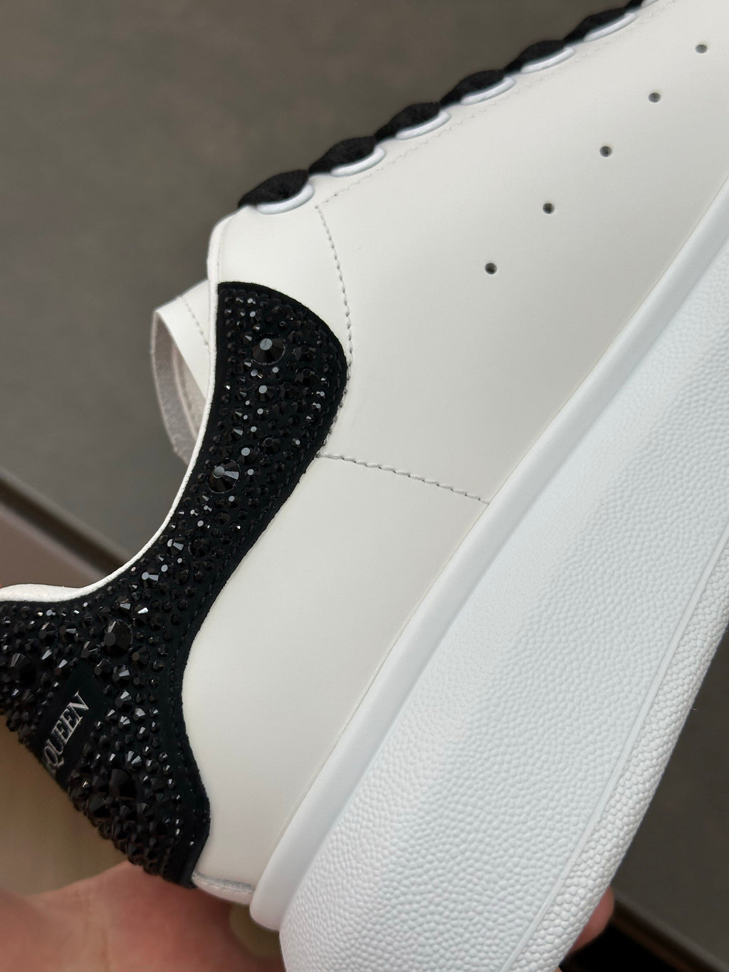 Men's Oversized Sneaker in White/Jet Black