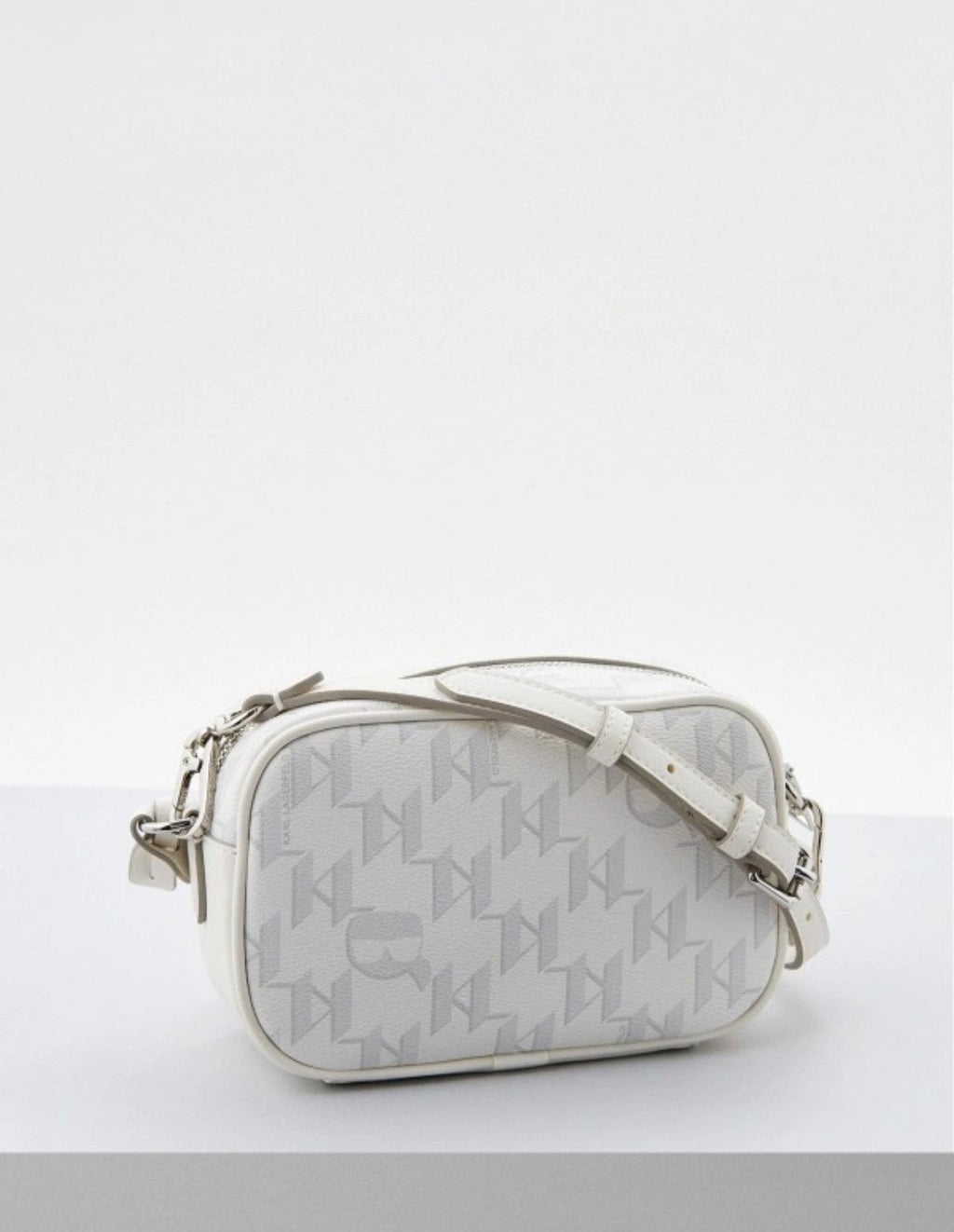 KARL LAGERFELD K/Ikonik 2.0 Monogram Crossbody White bag
