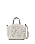 KARL LAGERFELD K/Circle Small White Perforated Tote Bag