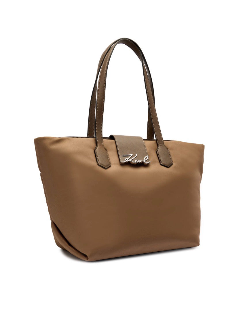 KARL LAGERFELD KSignature Brown Tote Bag
