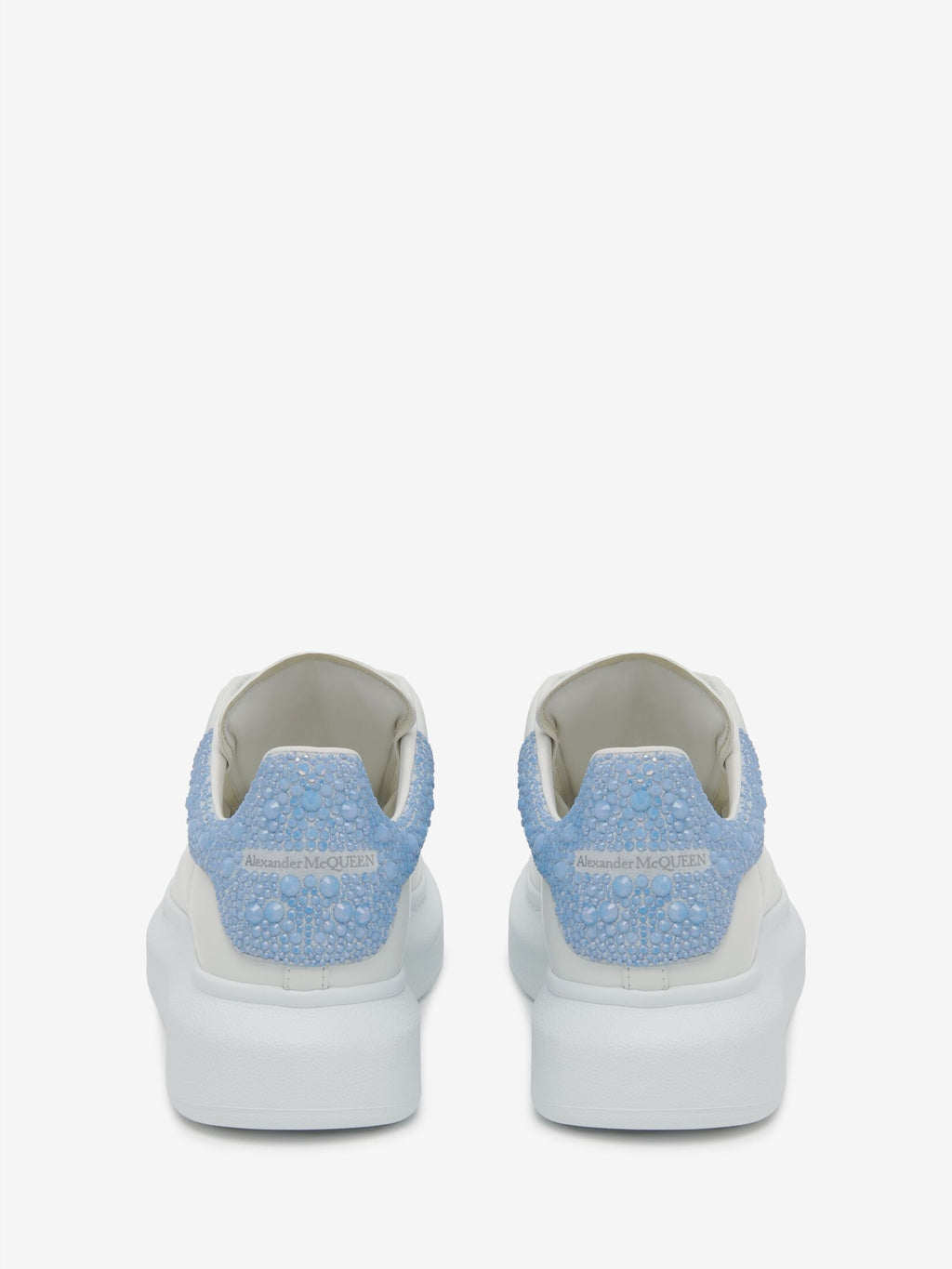 Women's Oversized Crystal Sneaker in Sky Blue