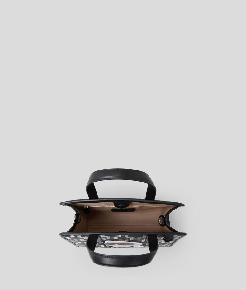 KARL LAGERFELD K/Ikonik Monogram small Black Tote Bag