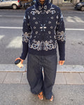 Ava Bandana Sweater Cashmere & Wool Blend