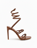 Cleo Braid "Iconic Serpente " Sandals in Brown