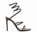 Cleo Serpente Metallic Black Sandal