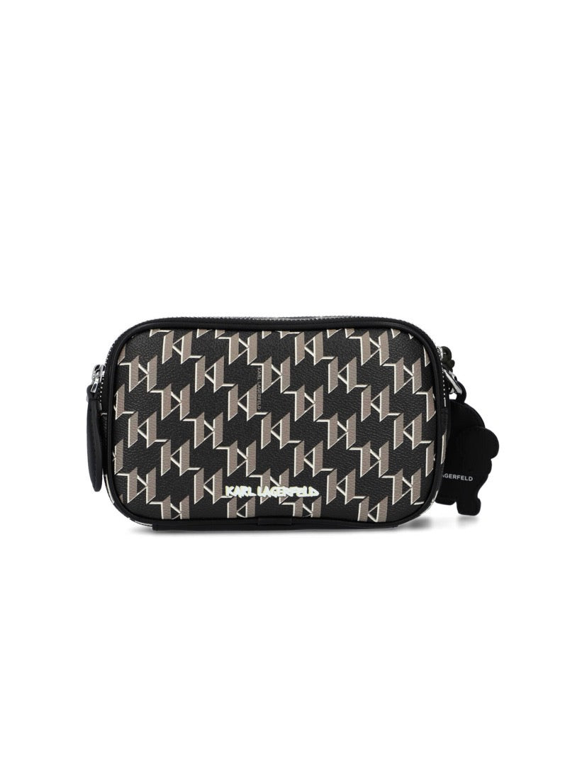 KARL LAGERFELD K/Ikonik Monogram Small Black bag