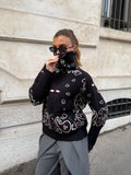 Ava Bandana Sweater Cashmere & Wool Blend