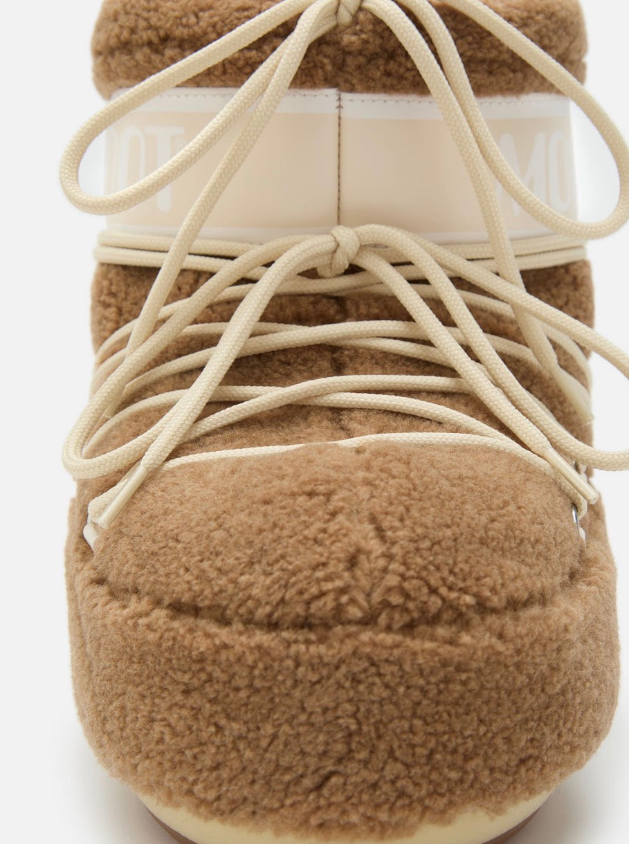 MOON BOOT Icon Low Camel Fleece Boots