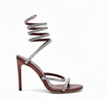 Cleo Spark sandal in Burgundy with rhinestone embellishments