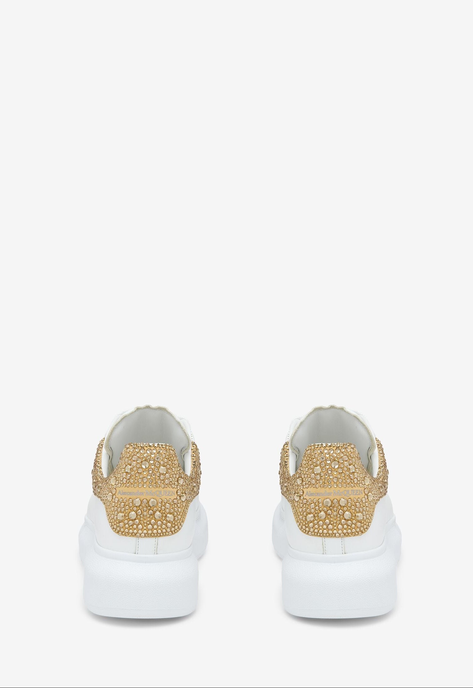 Women's Oversized Crystal Sneaker in Gold
