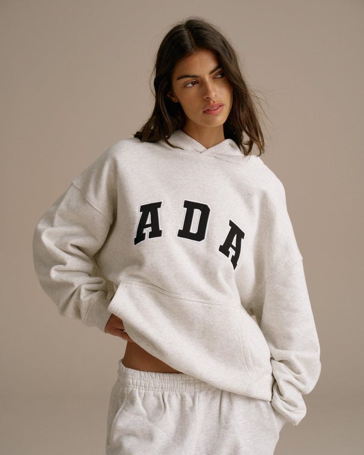 ADA Oversized Hoodie Light Grey Melange