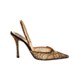 Slingback Faux Fur Leopard bow heels