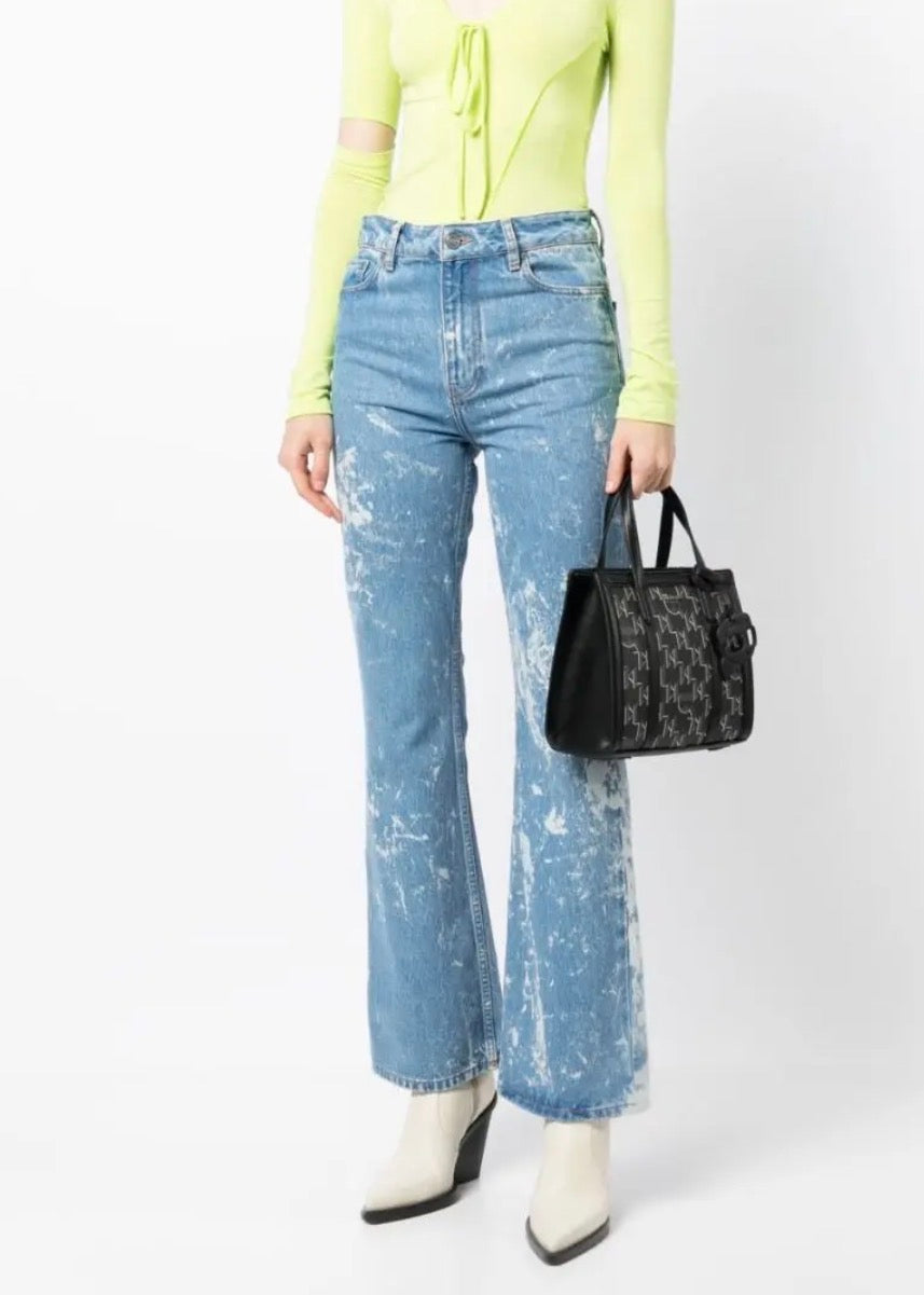 KARL LAGERFELD K/Ikonik 2.0 Monogram Small Black Tote Bag