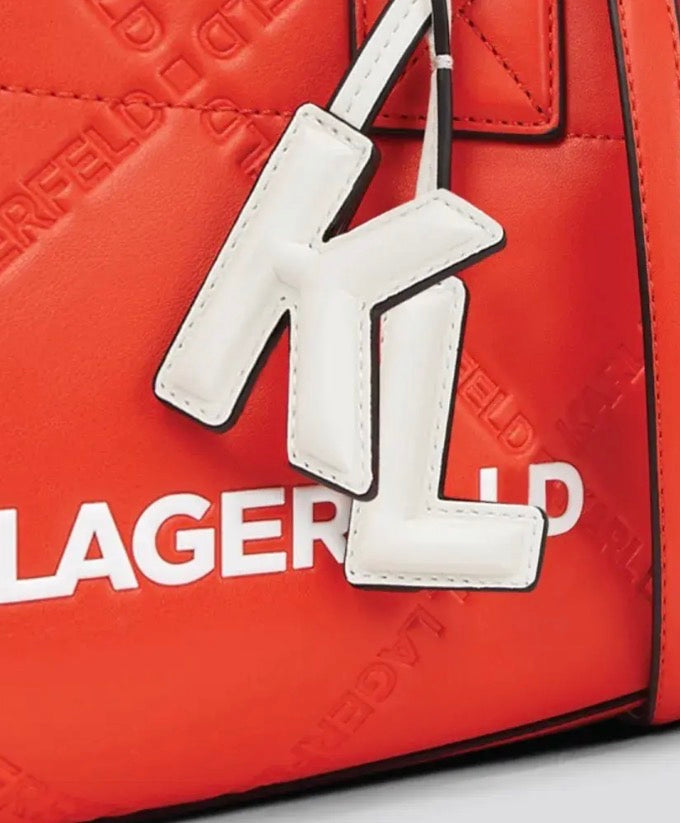KARL LAGERFELD K/Skuare Small Poppy Red Tote Bag