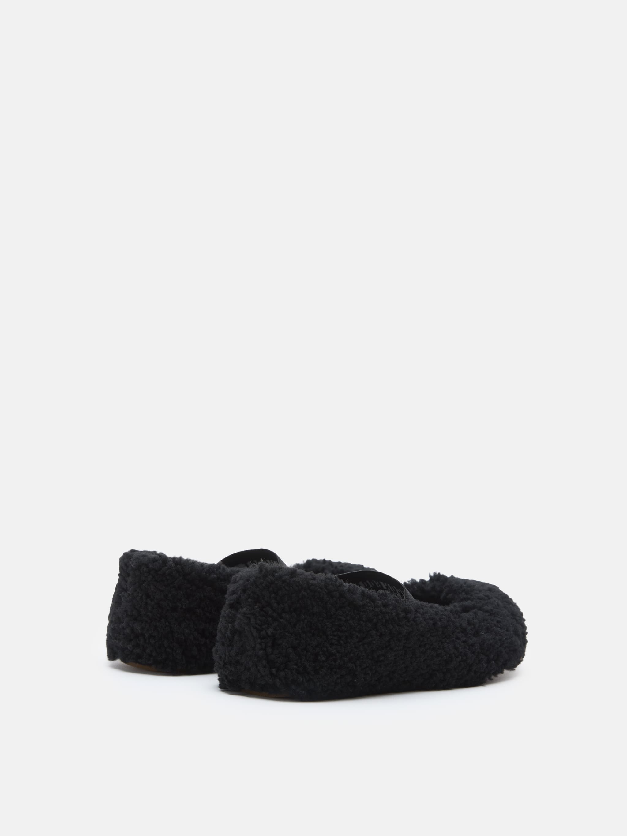 MOON BOOT Shearling Black Ballerinas