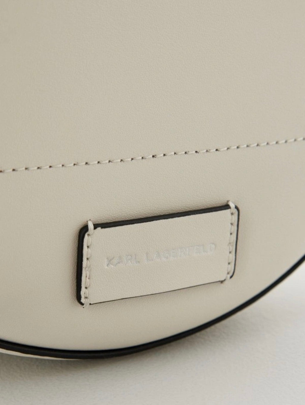 KARL LAGERFELD K/Circle Round White Crossbody Bag