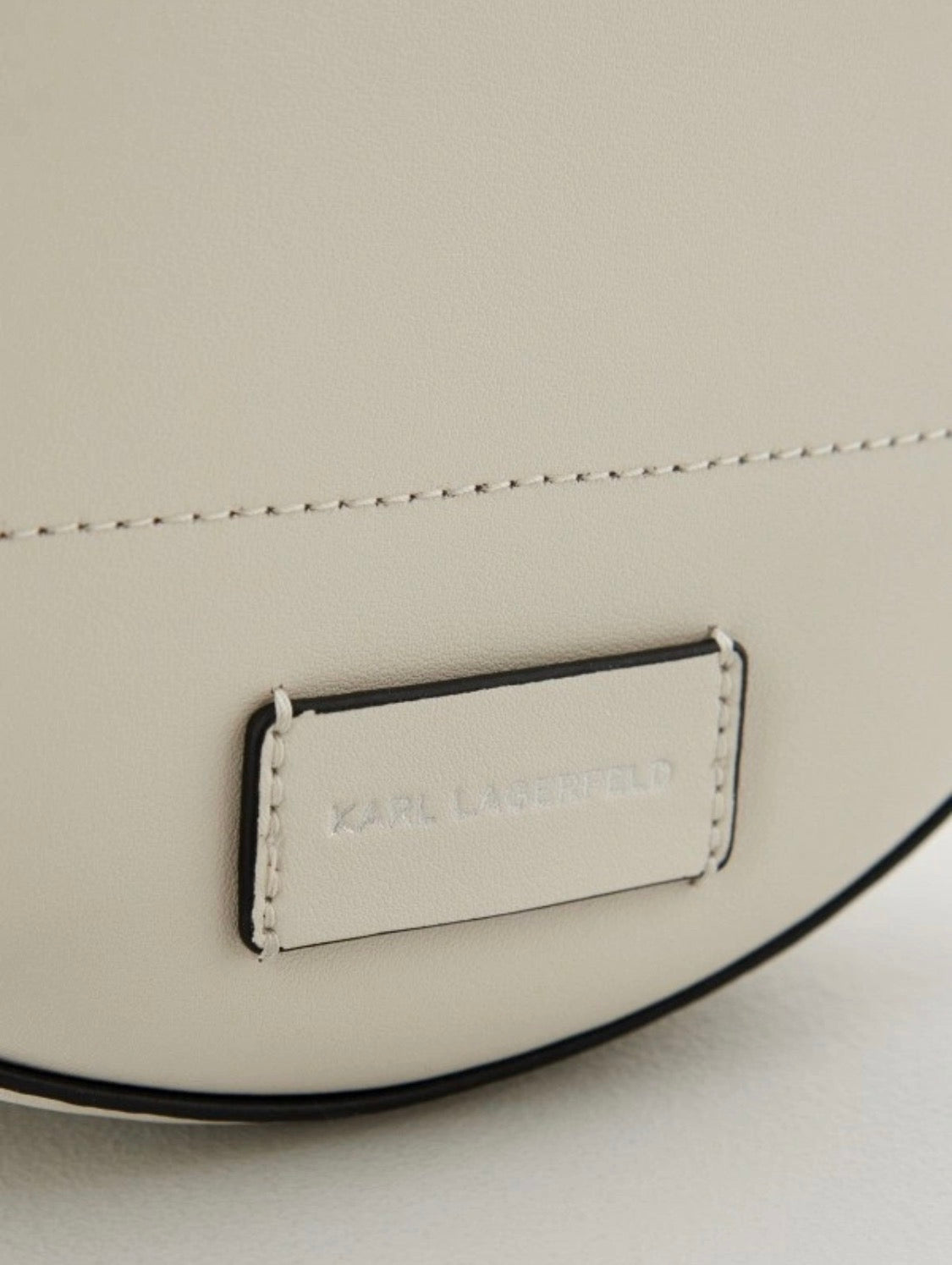 KARL LAGERFELD K/Circle Round White Crossbody Bag