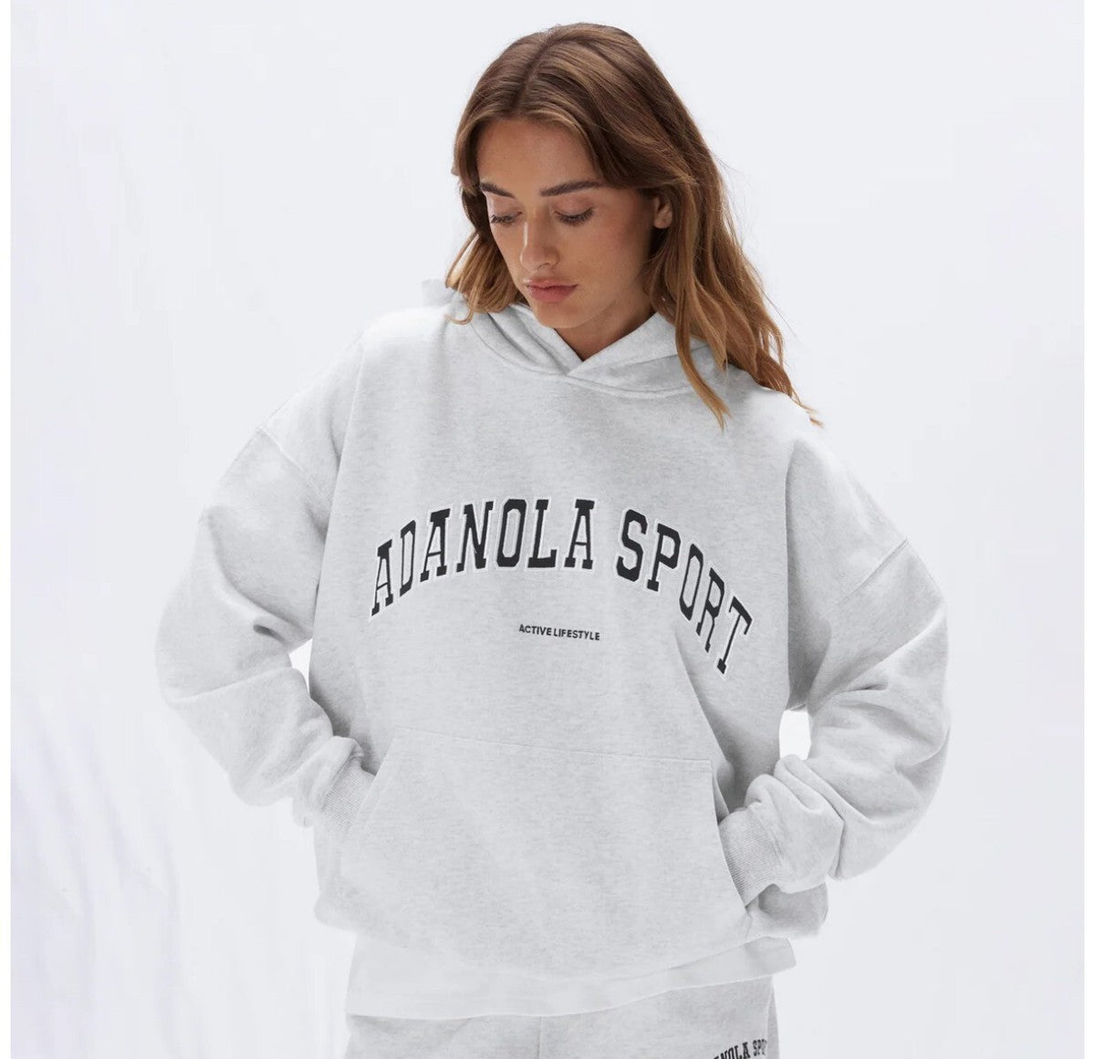 AS Oversized Hoodie Light Grey Melange
