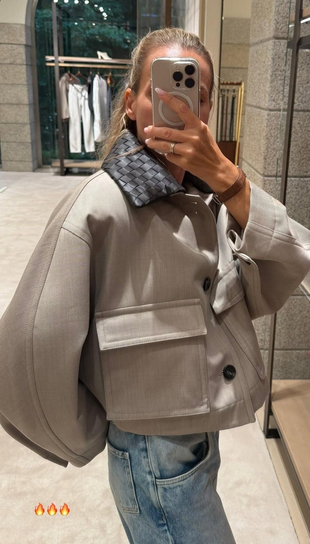 Bottega Beneta Cropped Trimmed Wool Jacket