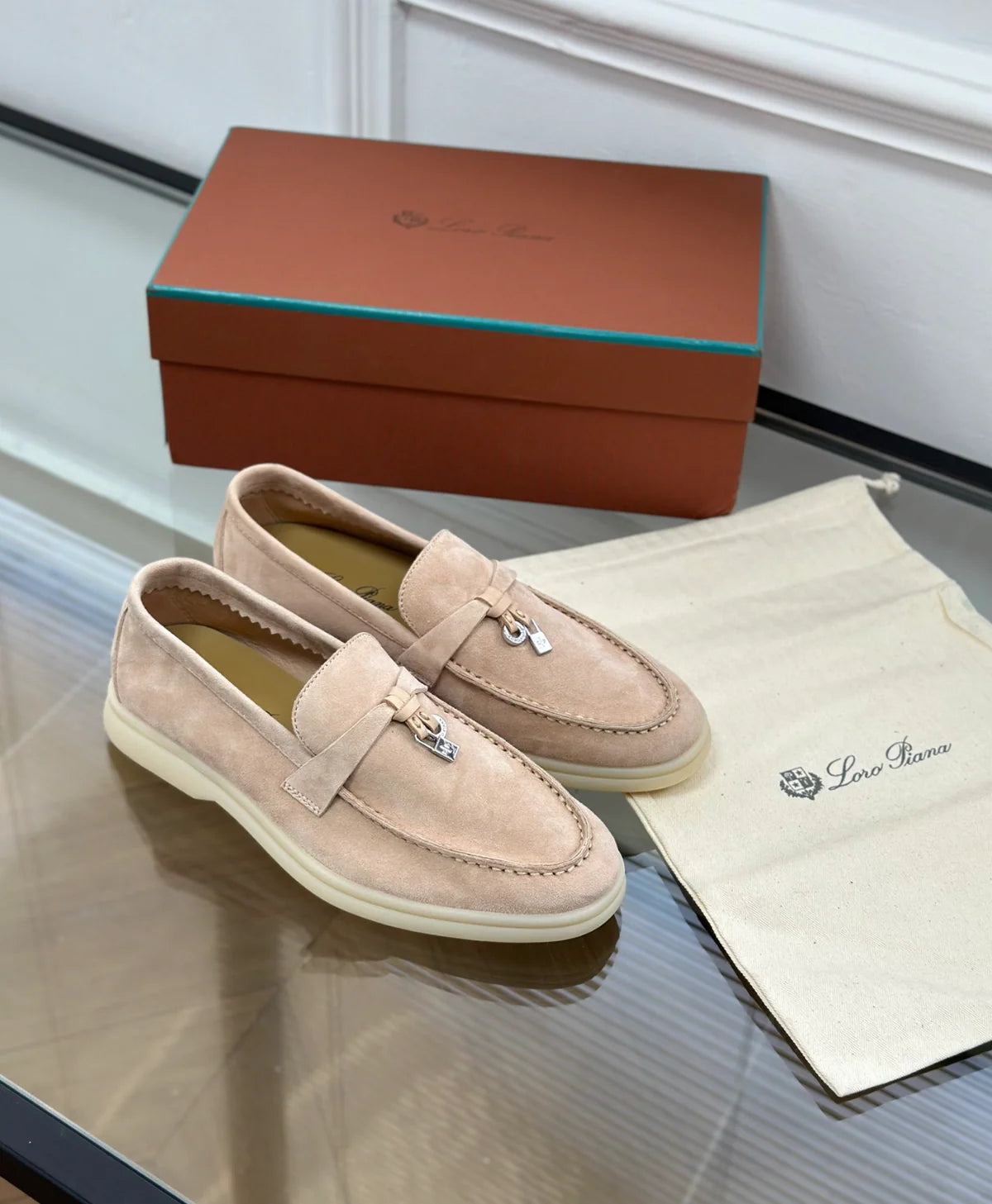 Mocassins Rosy Sand Suede Summer Charms Walk