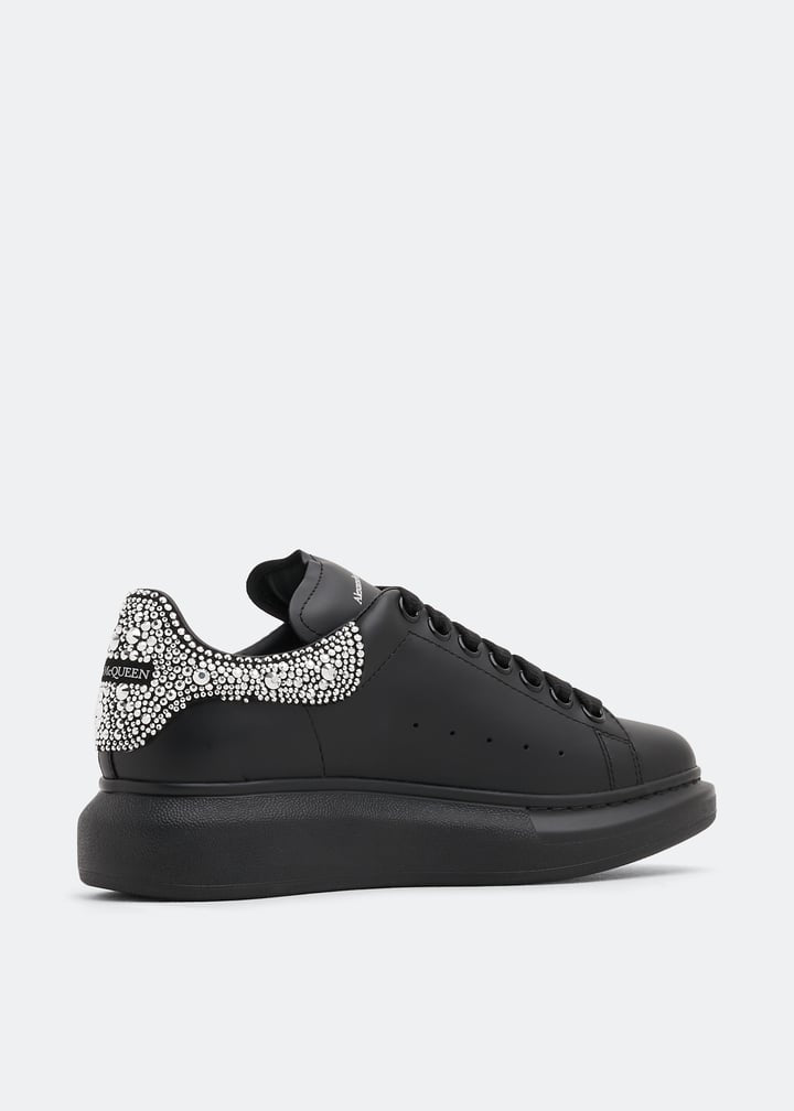 Men's Oversized Crystal Sneaker in Black/silver