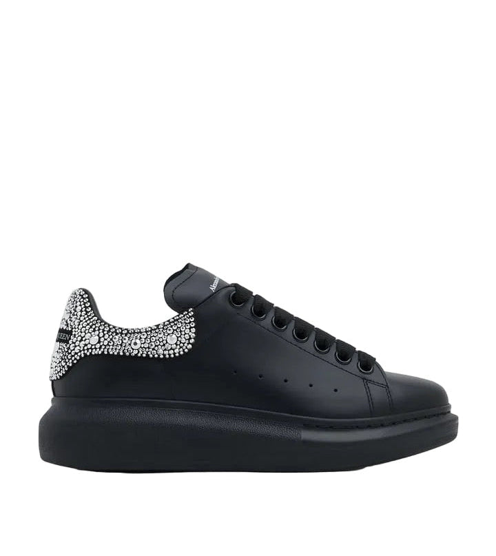Men's Oversized Crystal Sneaker in Black/silver