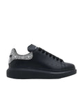 Men's Oversized Crystal Sneaker in Black/silver
