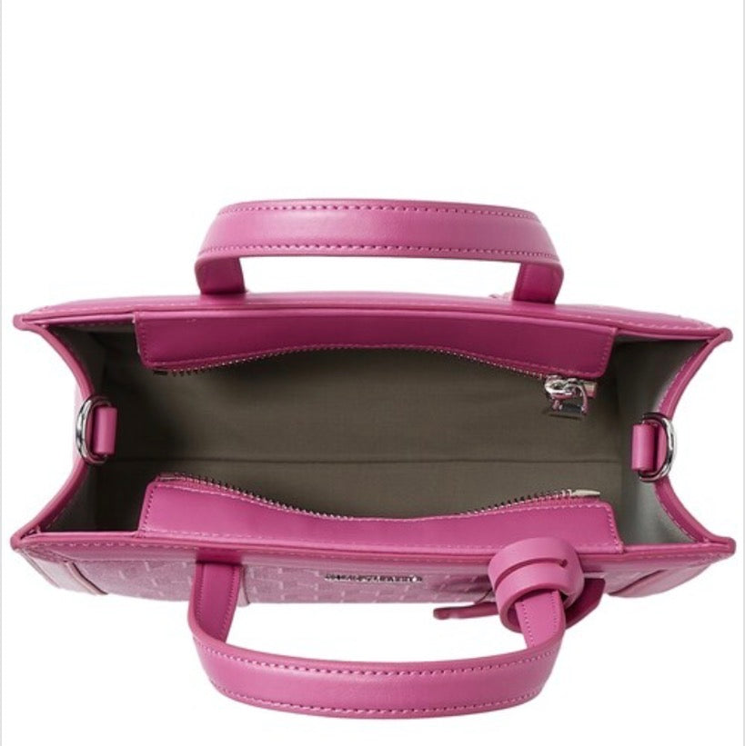 KARL LAGERFELD K/Ikonik 2.0 Monogram Small Pink Tote Bag