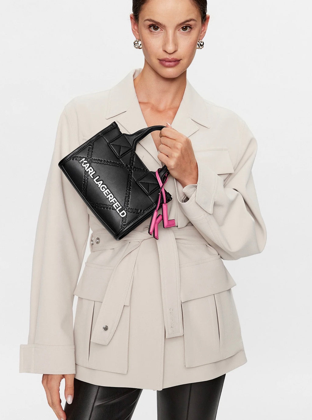 KARL LAGERFELD K/Skuare Small Black Tote Bag