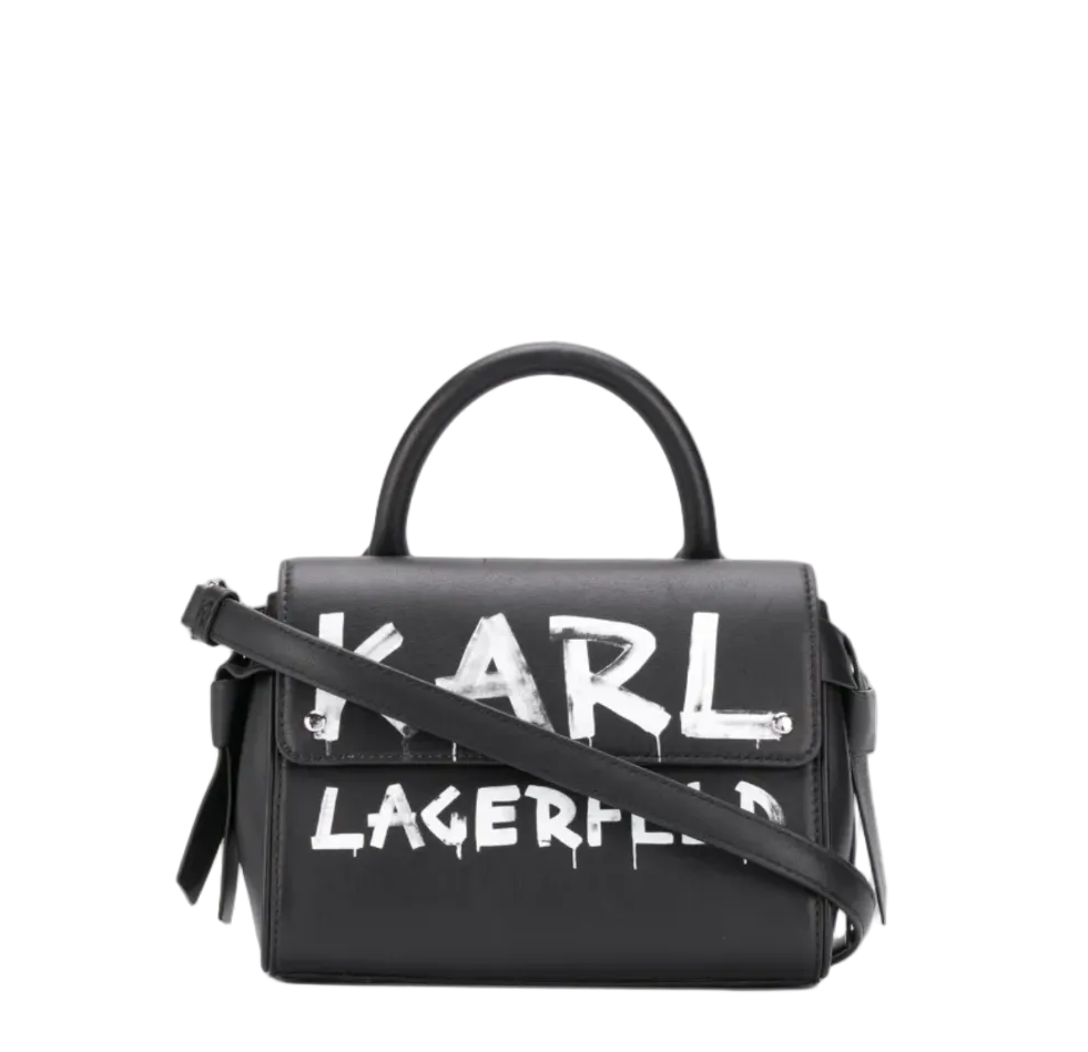 KARL LAGERFELD K/Ikon Graffiti Mini Top Handle Bag