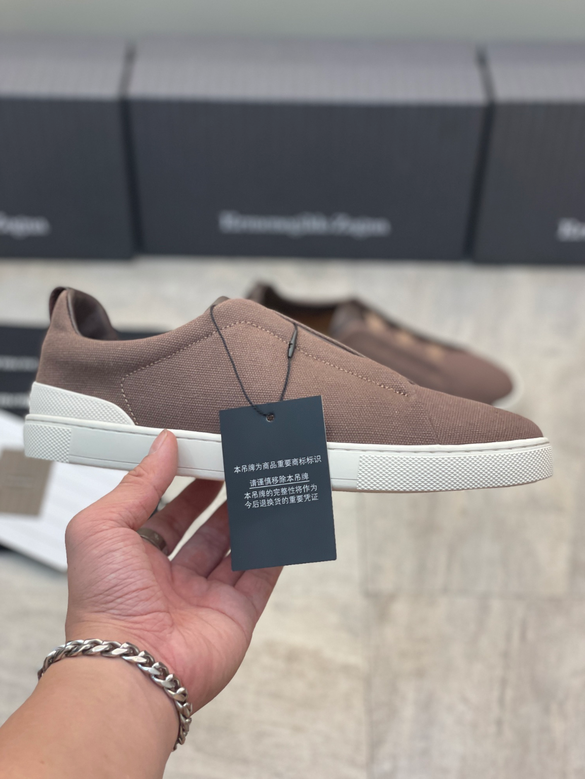 Ermenegildo Zegna brown triple  stitch Wool-Vicuna