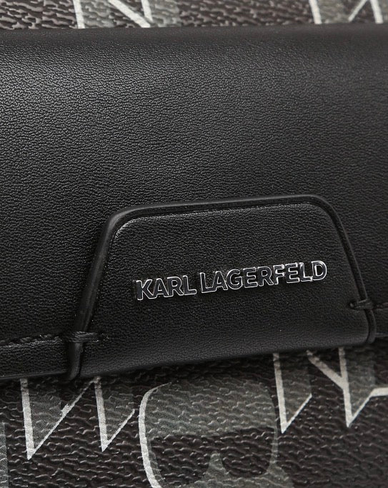 KARL LAGERFELD K/Ikonik 2.0 Monogram Crossbody Black bag