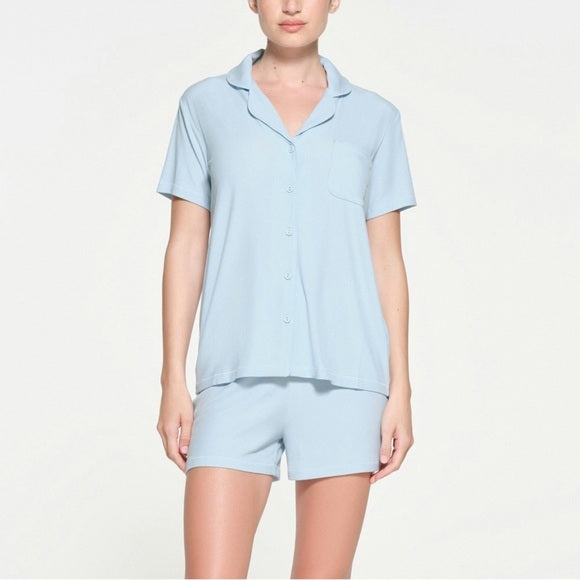 SLEEP SHORT SLEEVE BUTTON UP SET