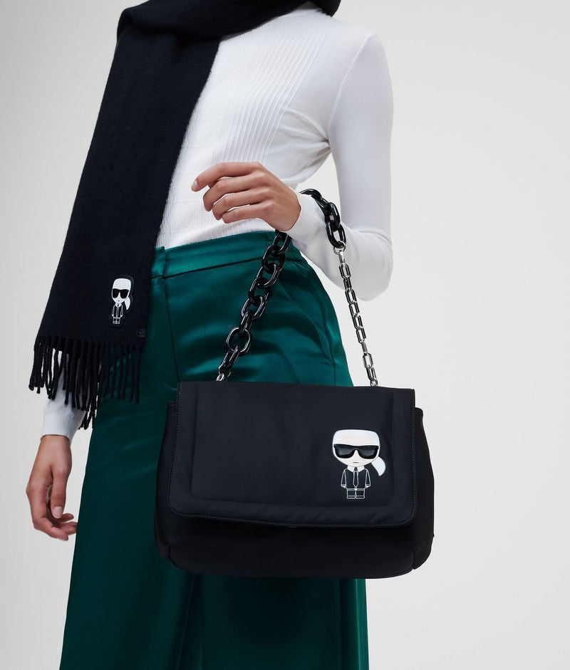 KARL LAGERFELD K/Ikonik Black Clutch