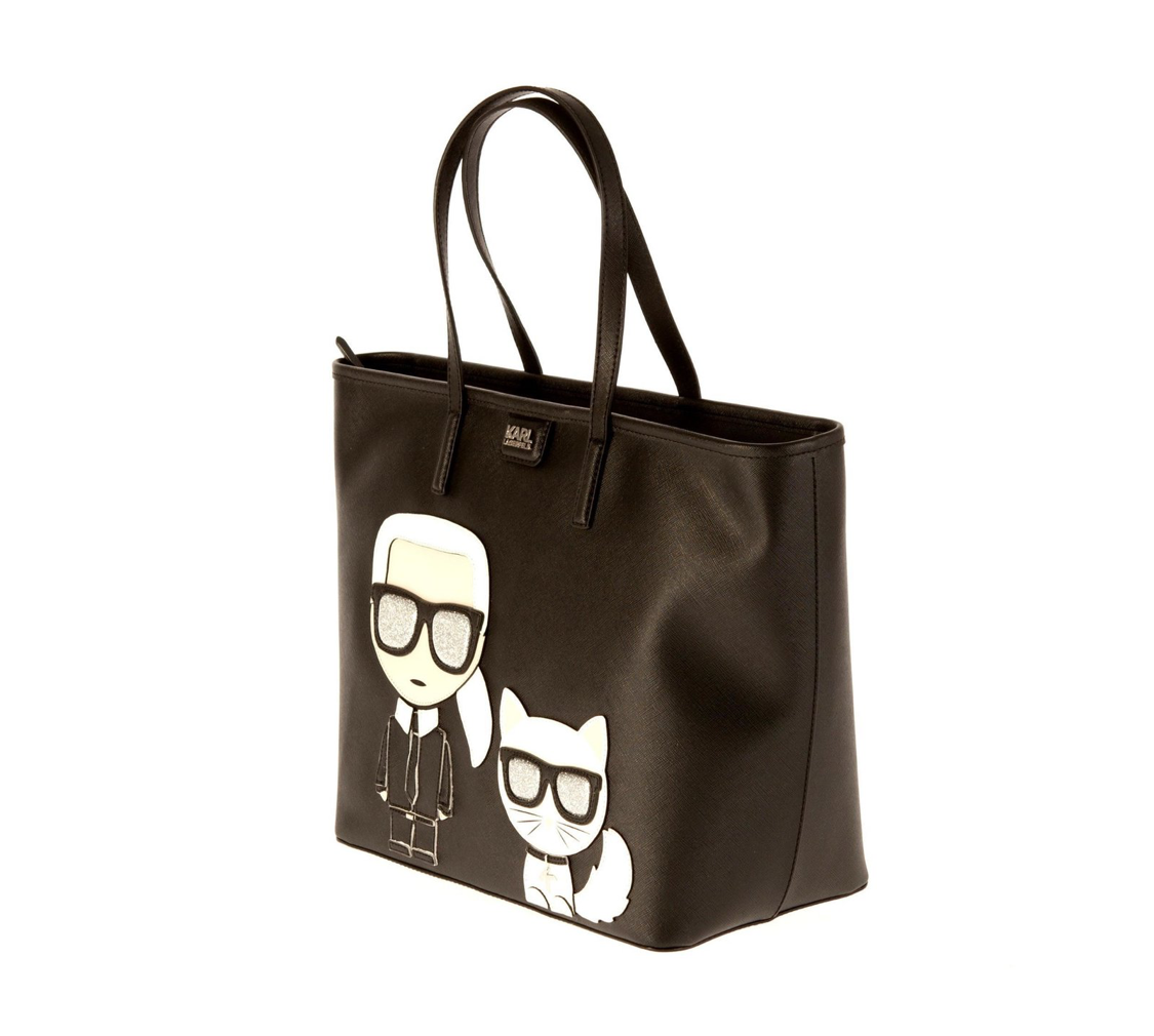 KARL LAGERFELD K/Ikonic Black Tote Bag