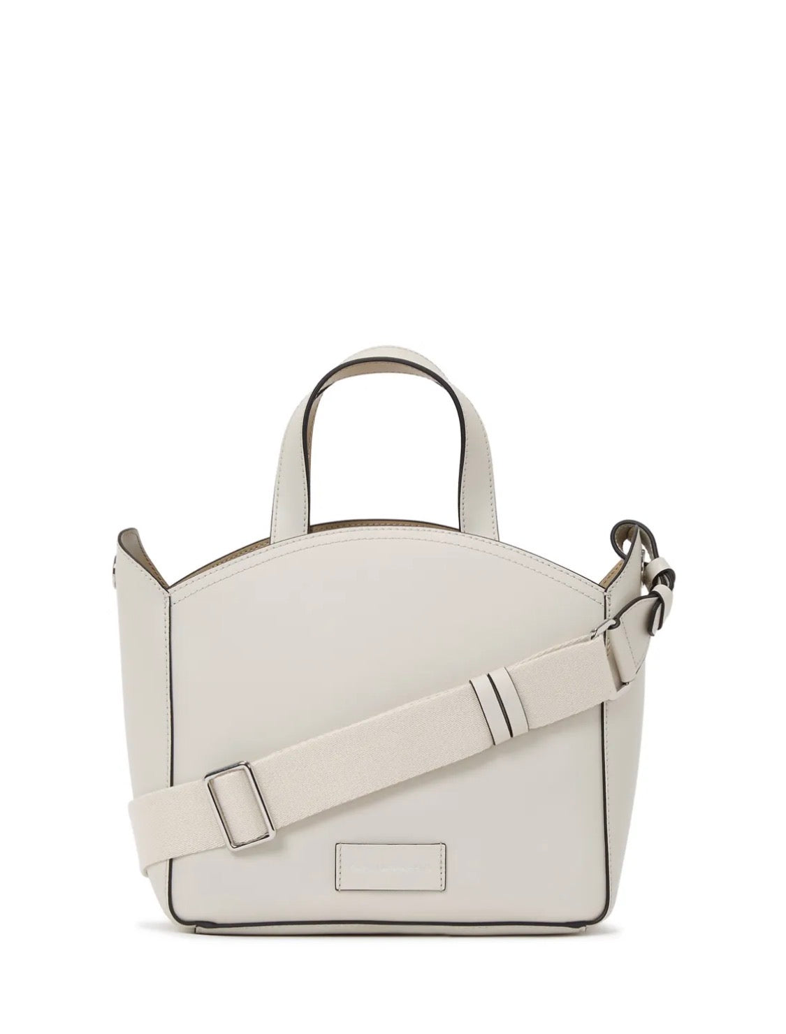 KARL LAGERFELD K/Circle Small White Perforated Tote Bag