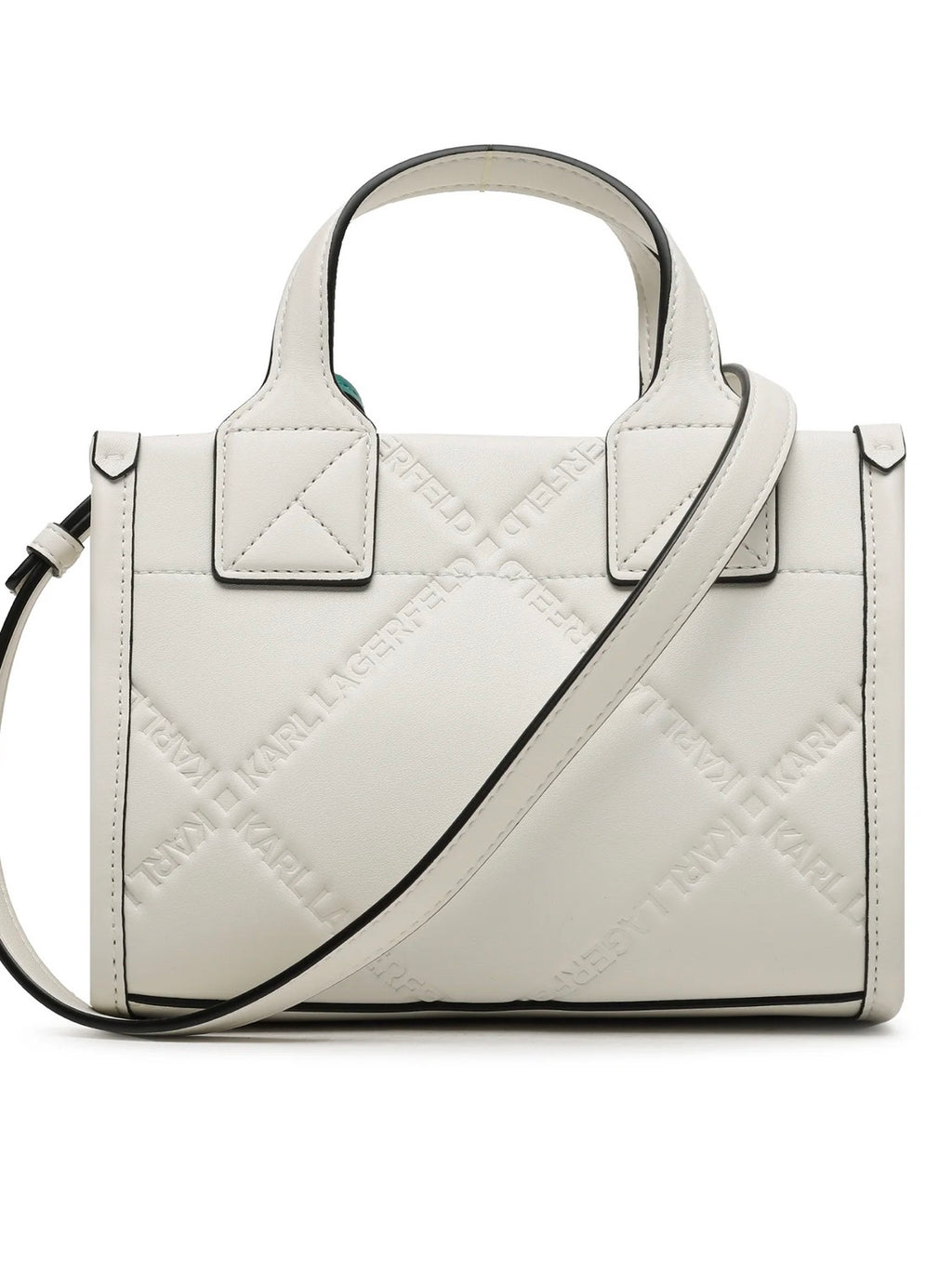 KARL LAGERFELD K/Skuare Small White Tote Bag