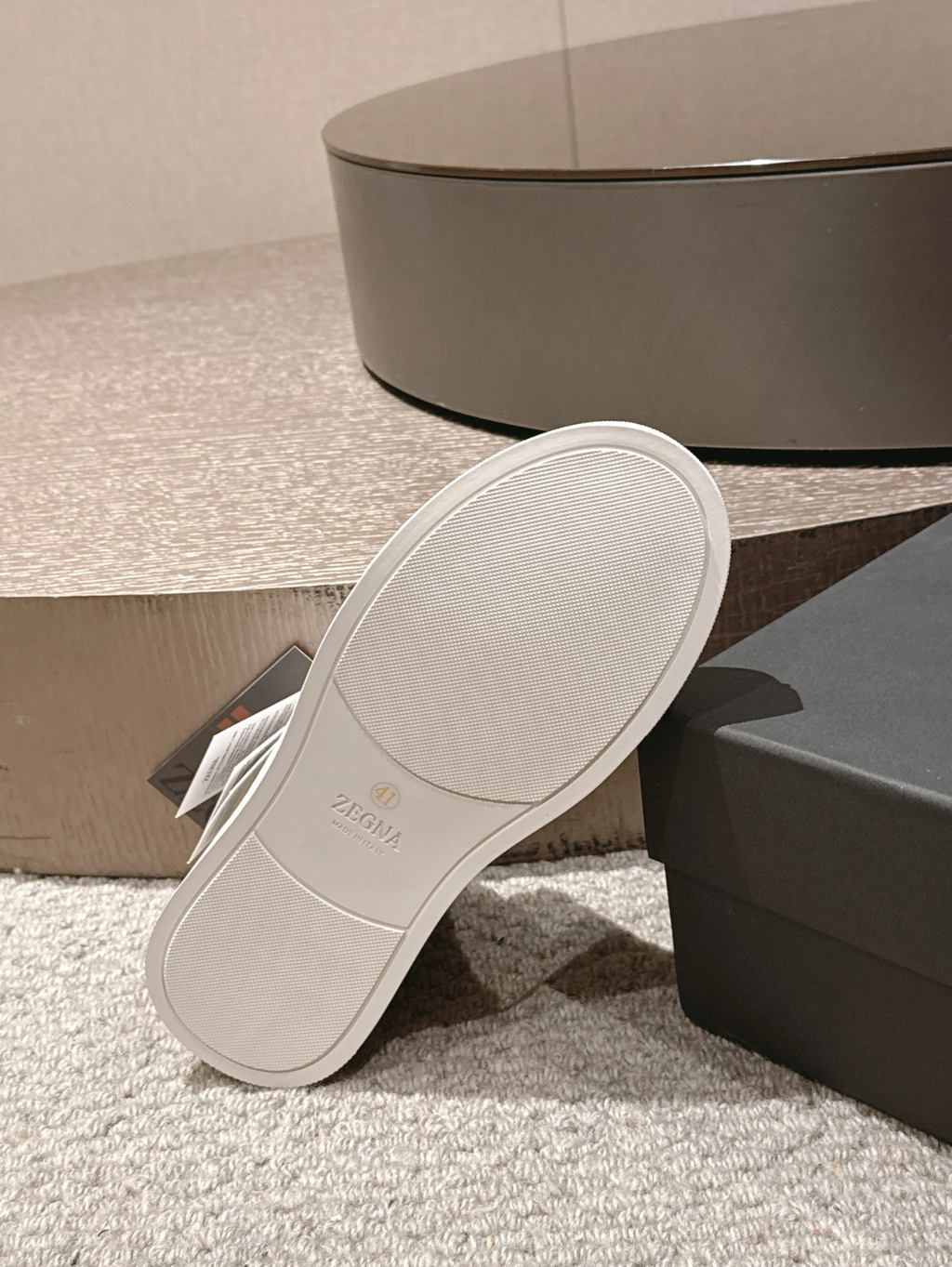 Ermenegildo Zegna white Triple Stitch mid-top