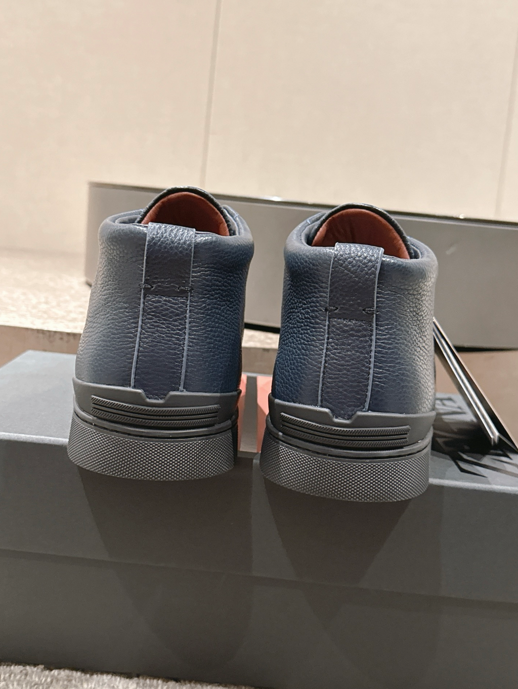Ermenegildo Zegna blue Triple Stitch mid-top