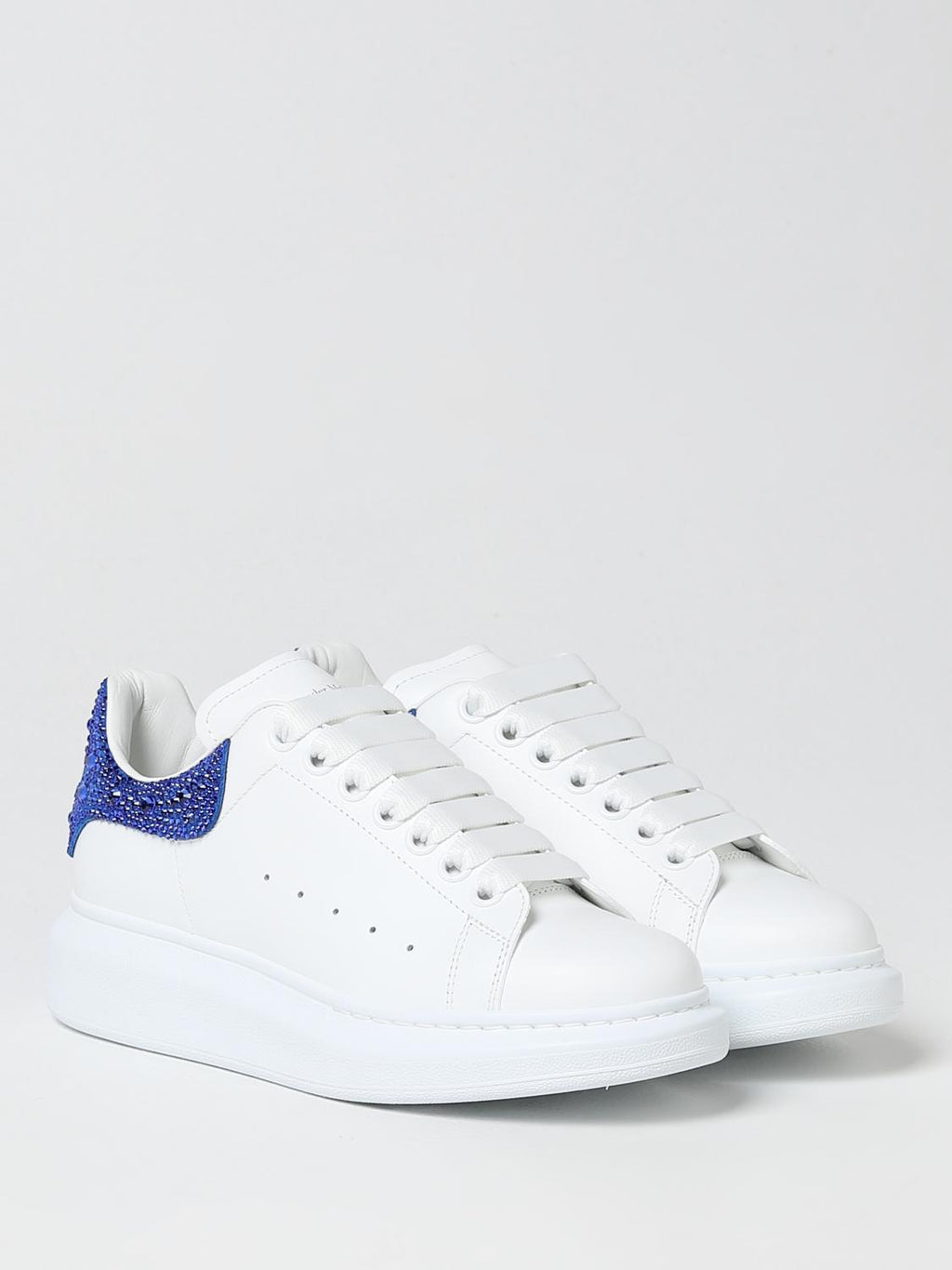 Women's Oversized Crystal Sneaker in Royal Blue