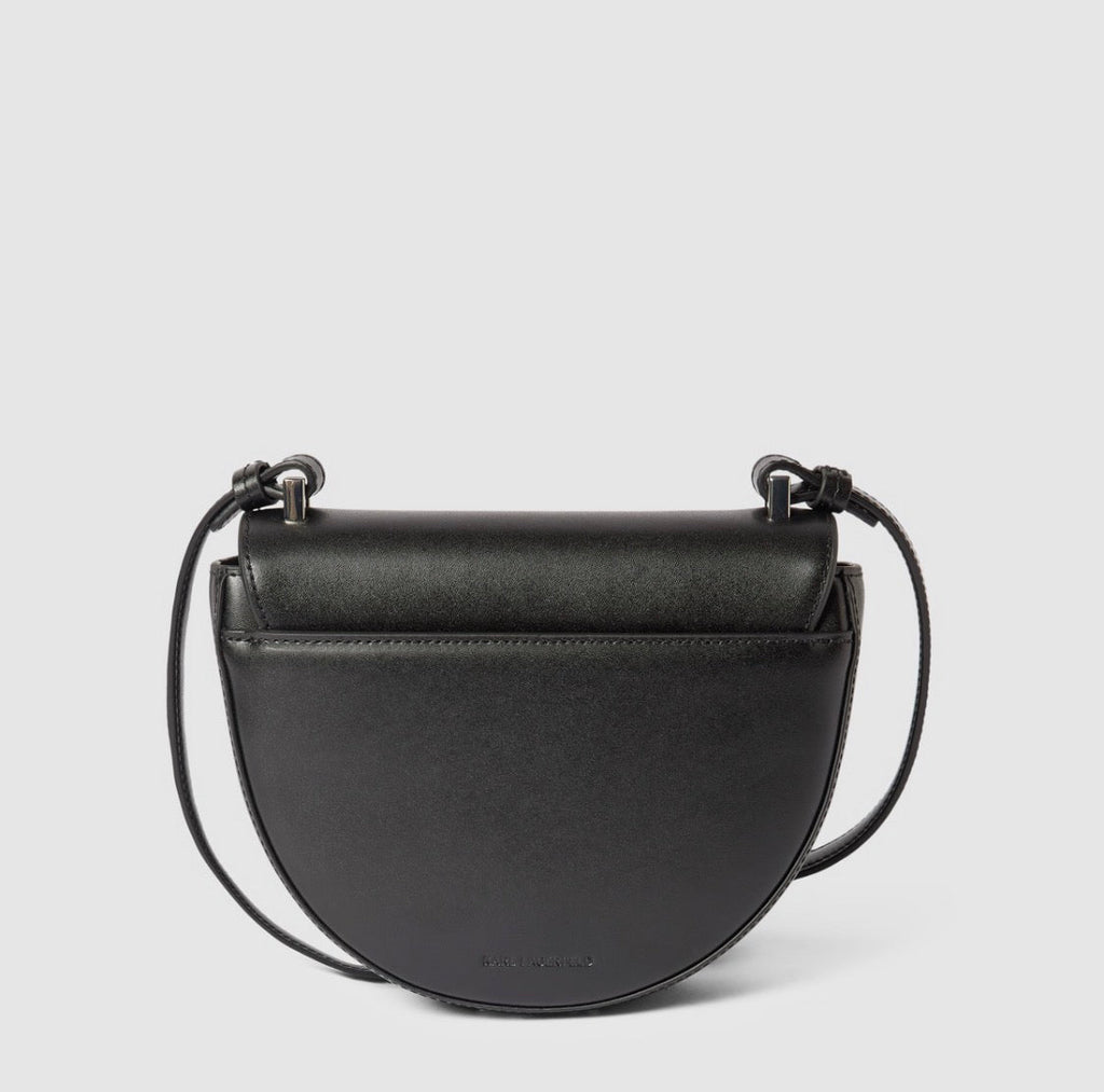 KARL LAGERFELD K/Signature Saddle Black Bag