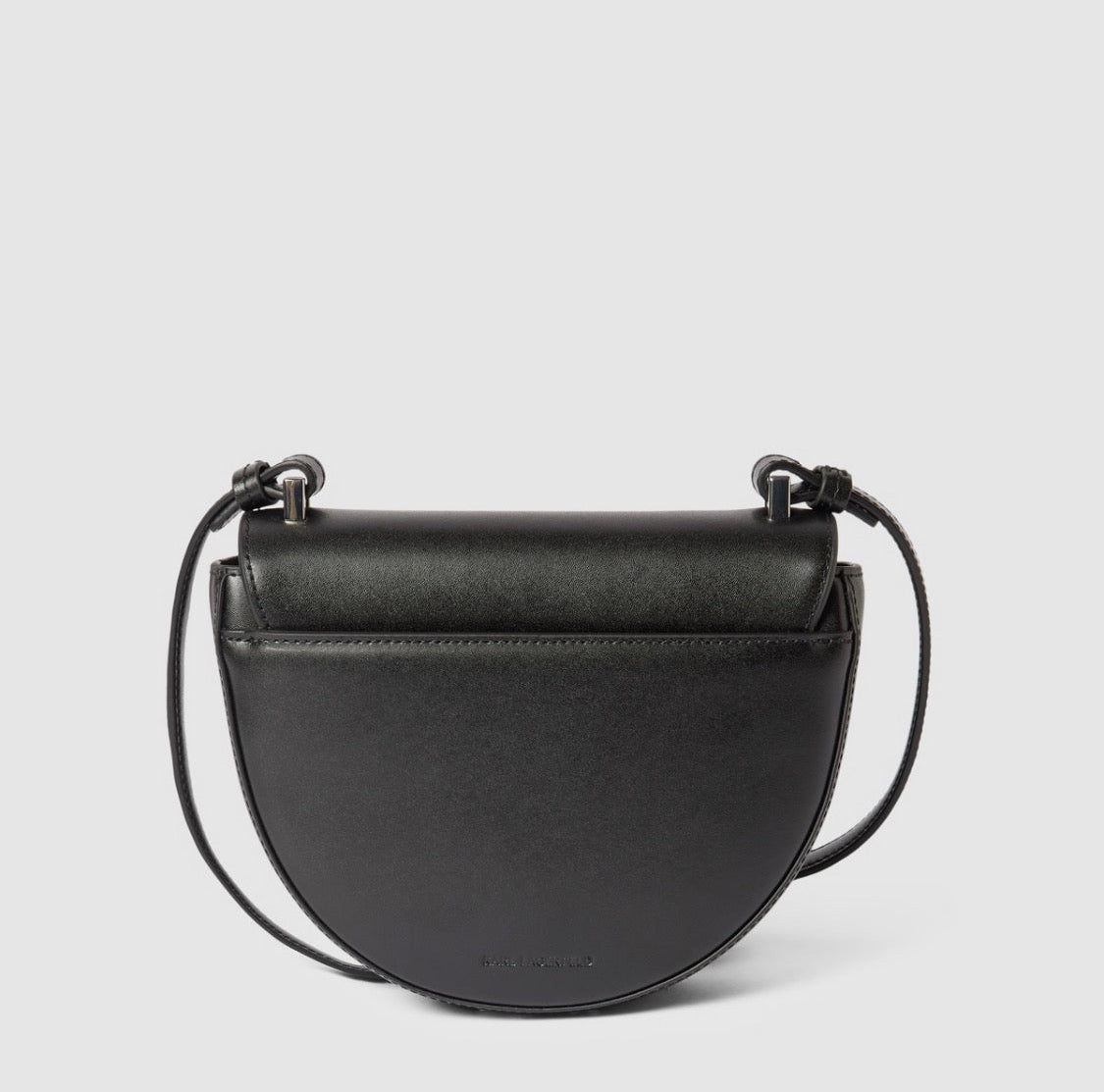 KARL LAGERFELD K/Signature Saddle Black Bag