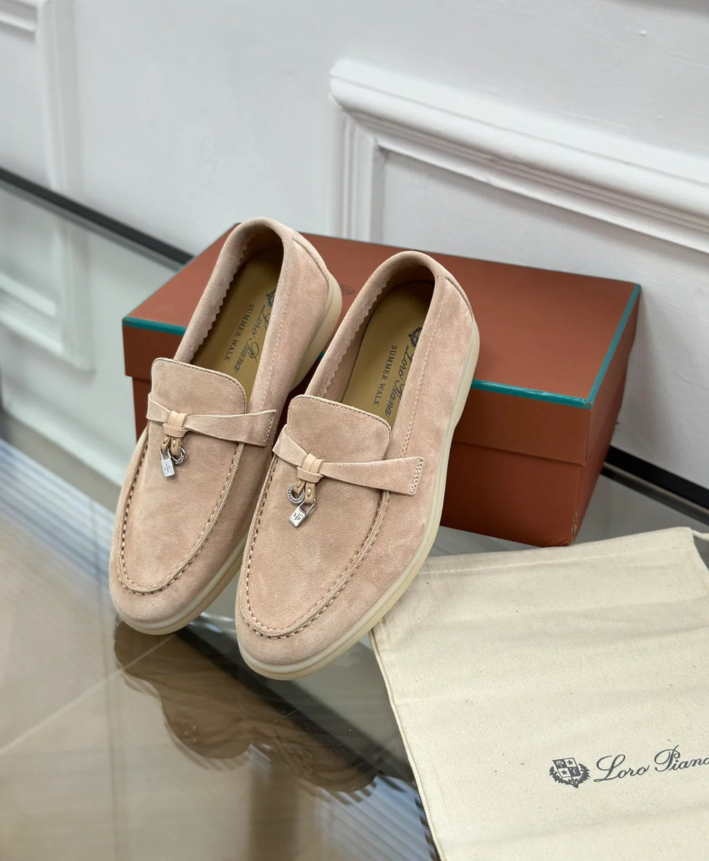 Mocassins Rosy Sand Suede Summer Charms Walk