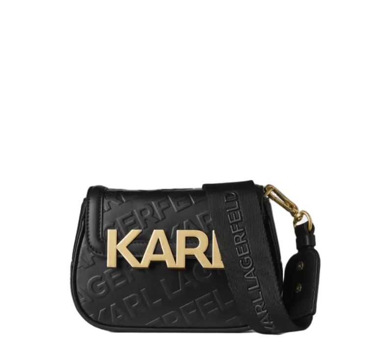 KARL LAGERFELD K/Letters Flap Crossbody Black bag