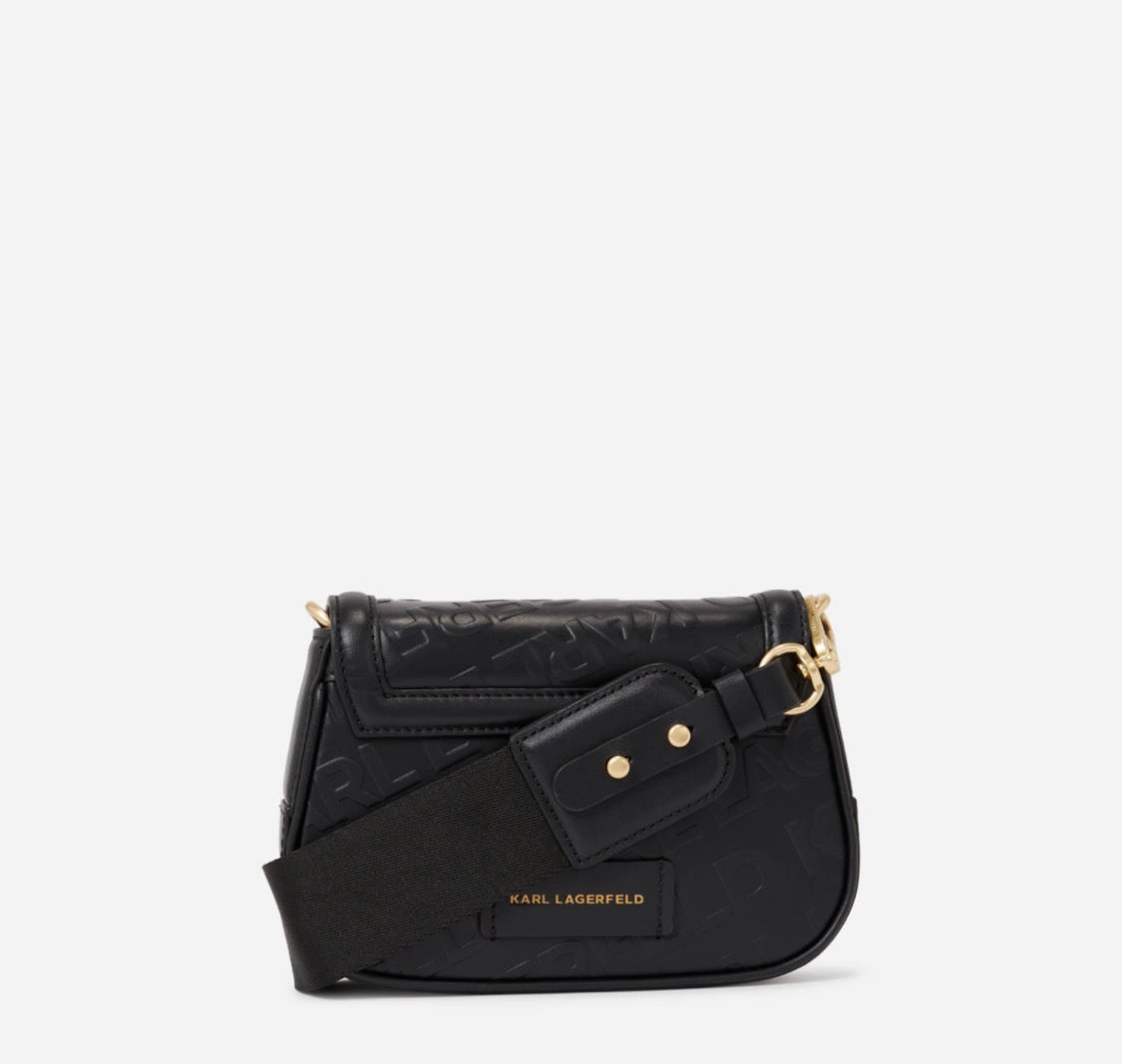 KARL LAGERFELD K/Letters Flap Crossbody Black bag