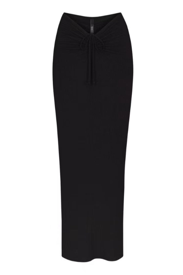 SOFT LOUNGE RUCHED LONG SKIRT