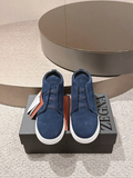 Ermenegildo Zegna navy suede Triple Stitch mid-top