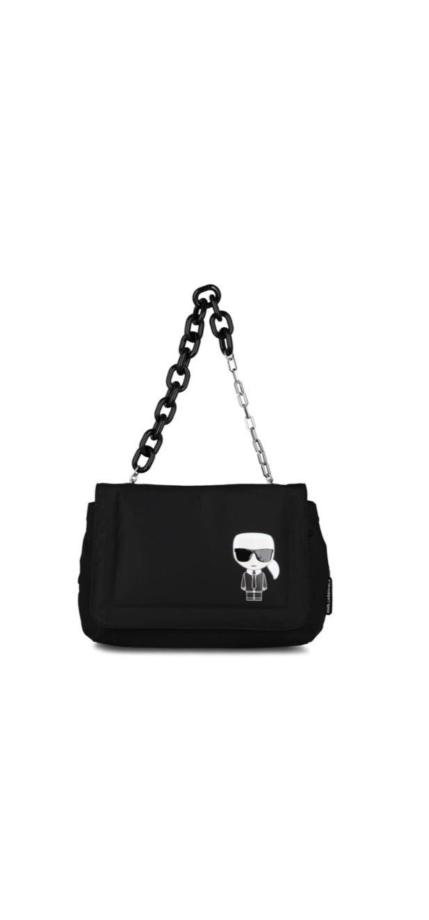 KARL LAGERFELD K/Ikonik Black Clutch