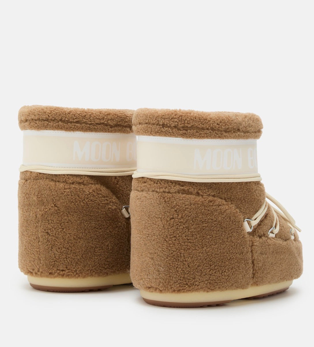 MOON BOOT Icon Low Camel Fleece Boots