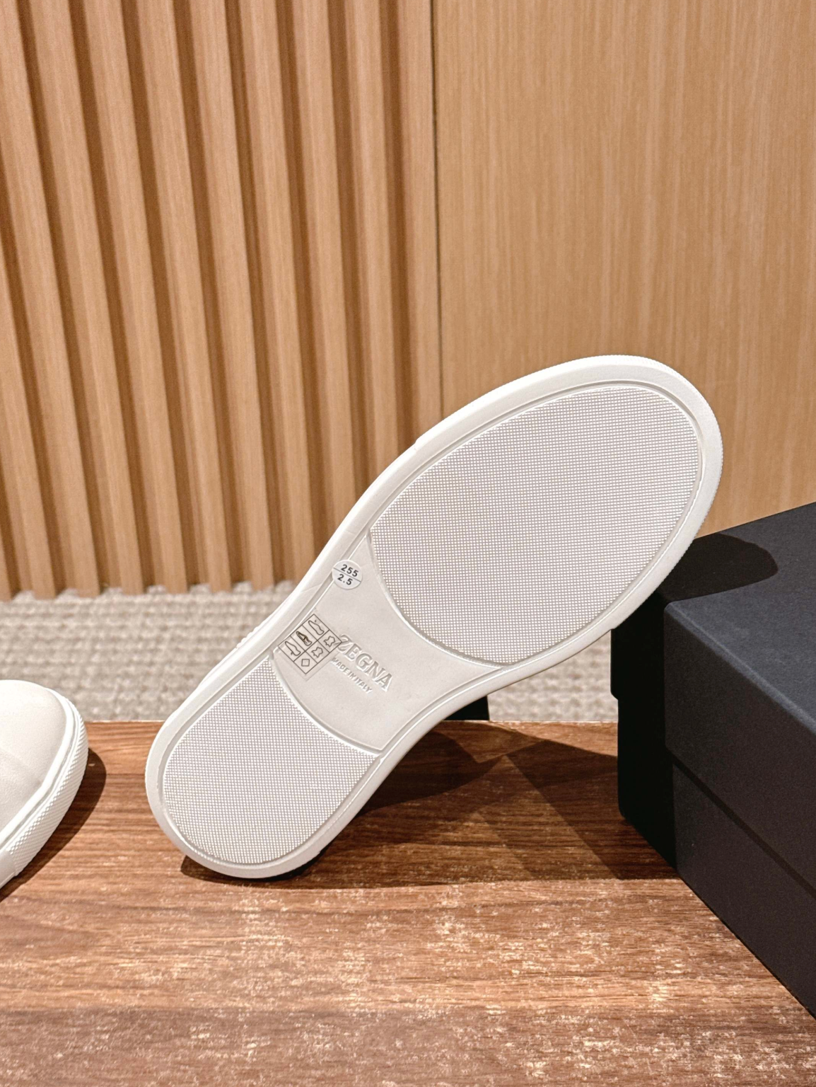 Ermenegildo Zegna white deerskin Triple Stitch